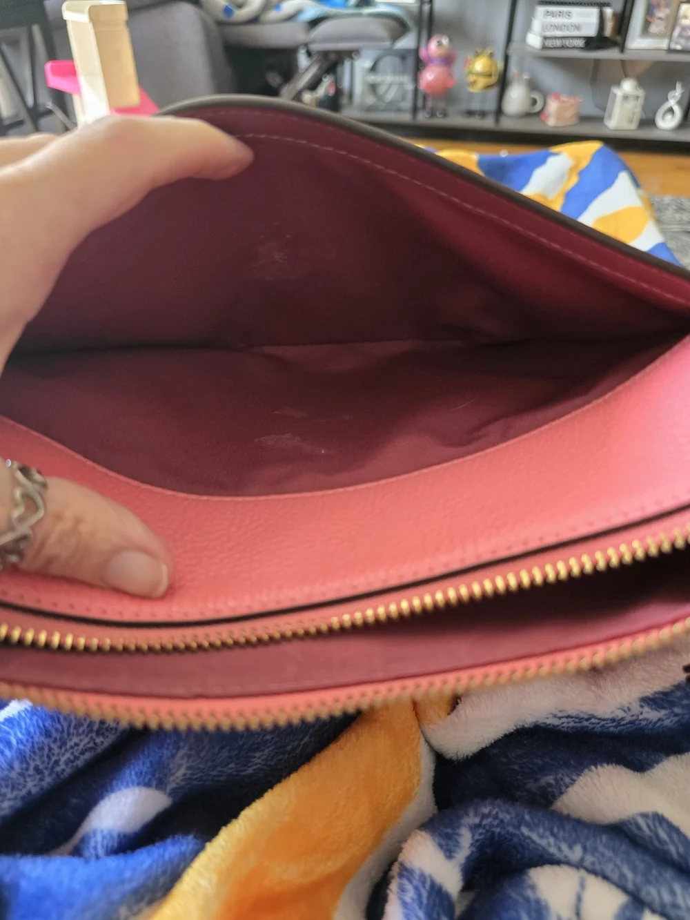 Coach Pennie Crossbody With Coin Pouch.   Pink with Front Pockets